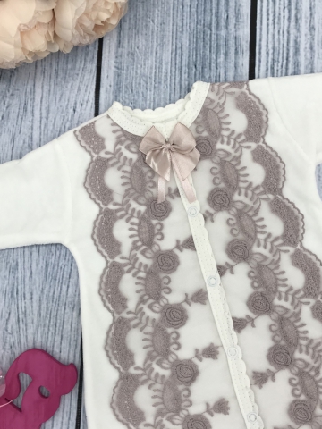 264-П. Комбинезон с шапкой, хлопок 80% велюр 20%  ПЭ, пудра